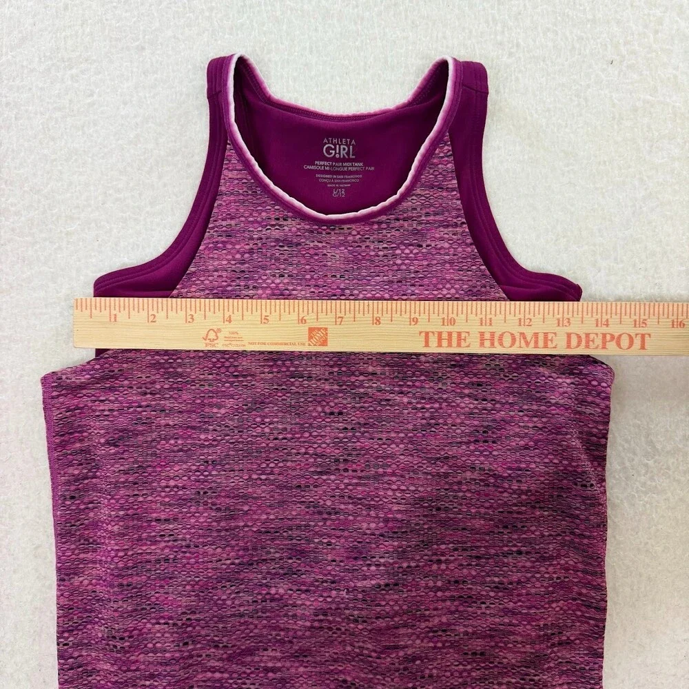 Athleta Girl Purple Perfect Pair Midi Tank Size Large